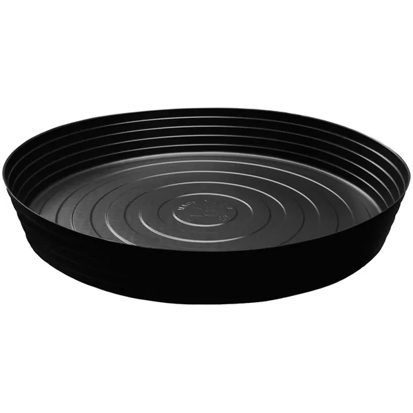 Curtis Wagner Plastics CWP 25" Black Heavy Gauge Vinyl Plant Saucer - 1 Saucer
