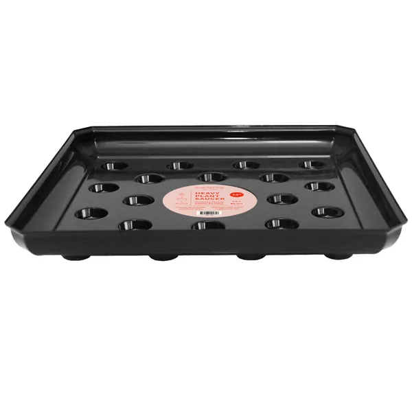 CWP Square Black Carpet Saver Heavy Footed Saucer