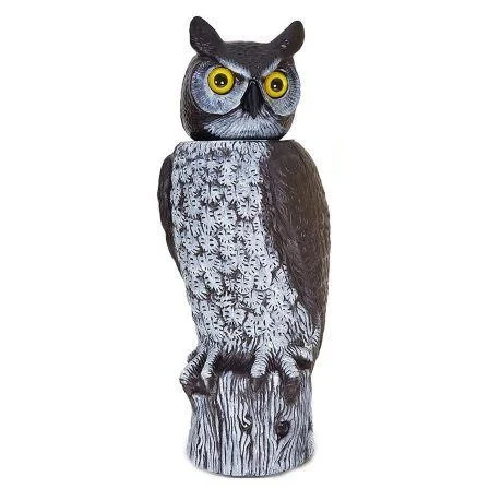 Dalen Natural Enemy Scarecrow Great Horned Owl with 360°...