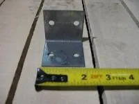 De Cloet Greenhouses DECL 4HOLE ANGLE BRKT FOR 2IN SQ BRF9713