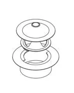 DECLOET 3" POLY ADAPTER c/w DIFFUSER