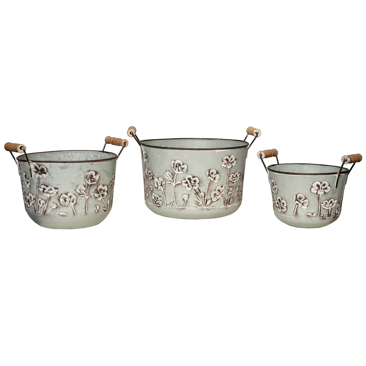 Deer Park Ironworks Round Petunia Planter Set