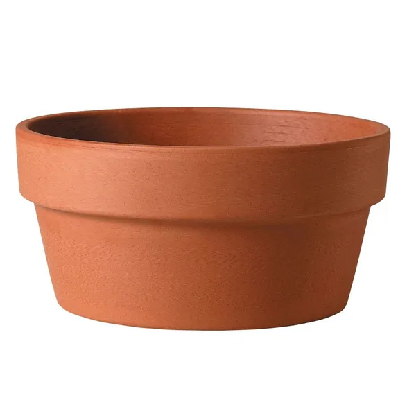Deroma 10.6" Bulb Pan Terra Cotta Clay