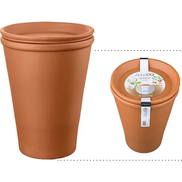 Deroma 16pc 5.9" Aquado Terra Cotta Clay Pot Display Box