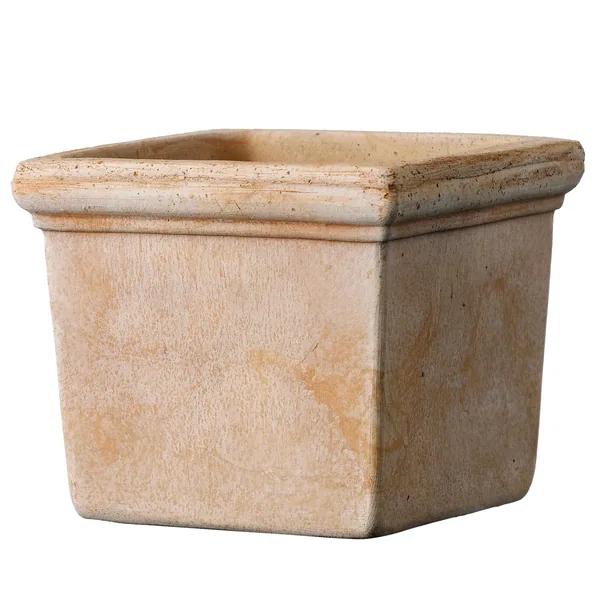 Deroma 4.3" Siena Mini Square Pot Galestro