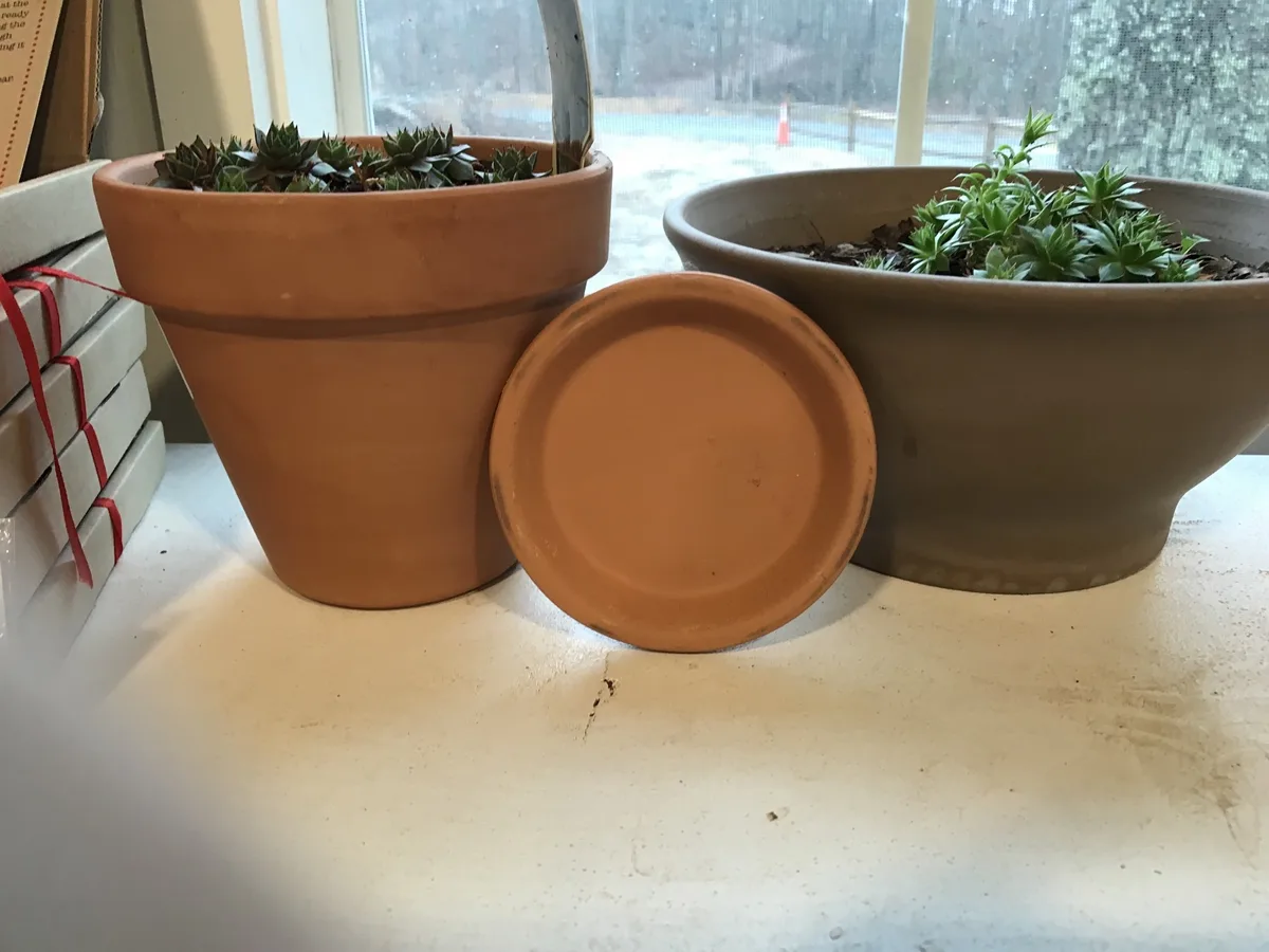 Deroma 4.3" Terra Cotta Clay Saucer - Image 2