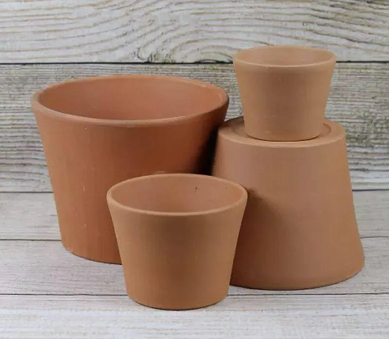 Deroma 5.5" Half Cone Terra Cotta Clay Pot - Image 2
