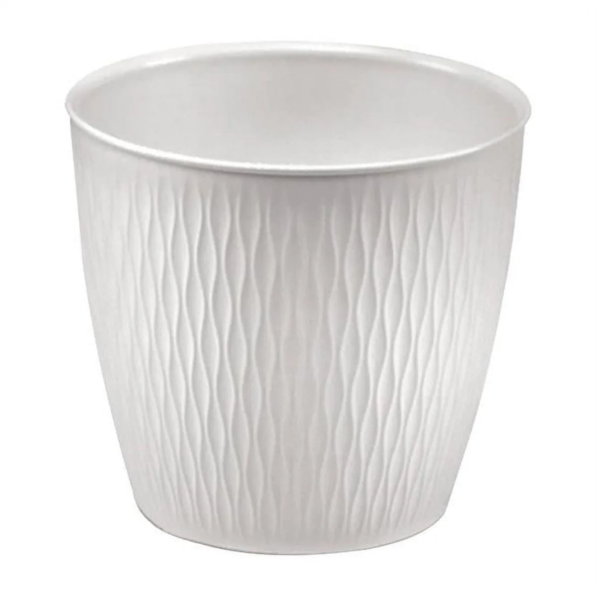 Deroma 6.3" Ariel Pot Premium Plastic White - Image 2