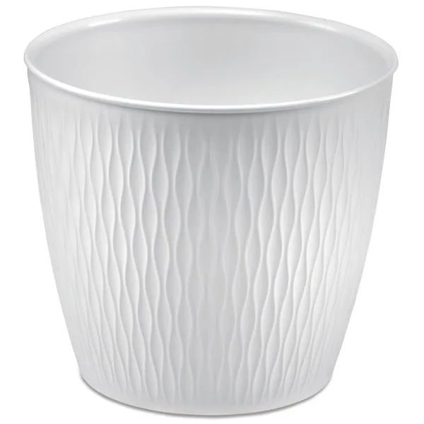 Deroma 6.3" Ariel Pot Premium Plastic White