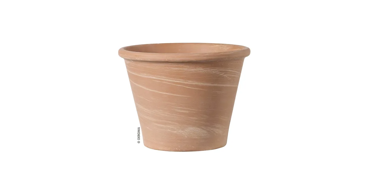 Deroma 6.7" Vasum Duo Blush Clay Pot - Image 2