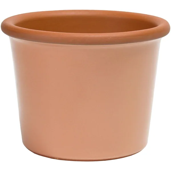 Deroma 7.56" Glazed Cylinder Flower Pot Rose