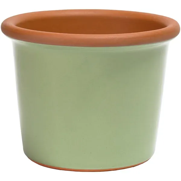 Deroma 7.56" Glazed Cylinder Flower Pot Sage - Image 2