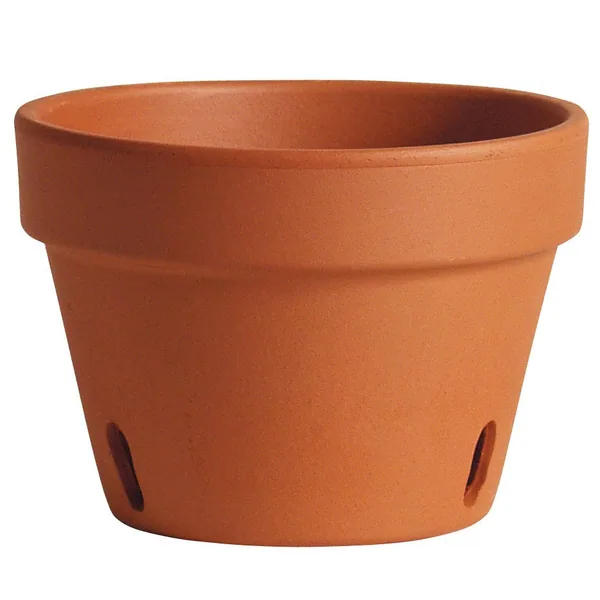 Deroma 8.3" Orchid Terra Cotta Clay Pot
