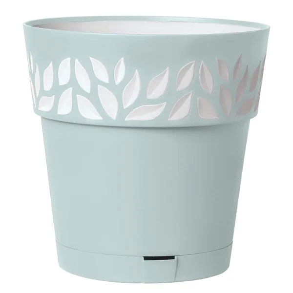 Deroma 9.8" Leaf Pot Premium Plastic Sky Blue