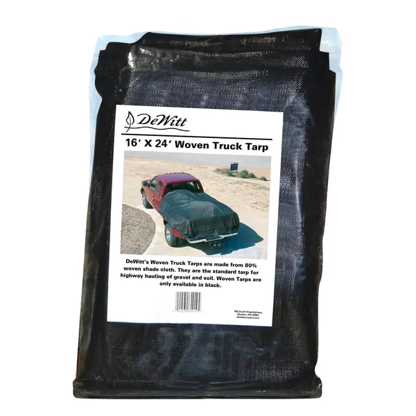 Dewitt 16'x24' 80% Black Woven Shade Truck Tarp - Image 2