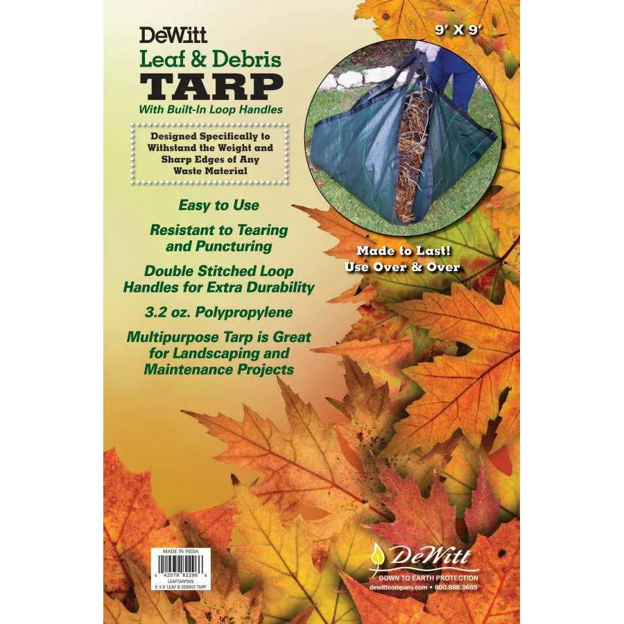 Dewitt 9'x9' Leaf & Debris Tarp With Handles - Image 2