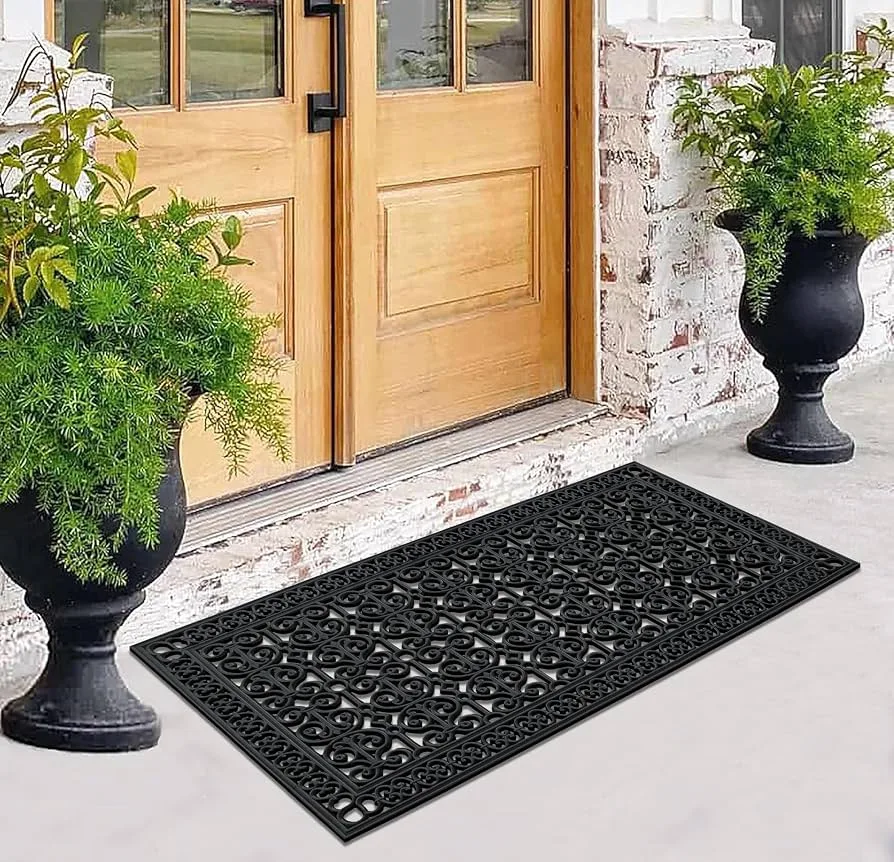 DHTG 22"x36" Extra Wide Tuff Wire Design Millenium Rubber Outdoor Doormat - Image 2