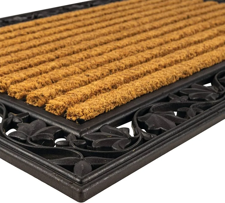 DHTG 24"x36" Ivy Design Rubber Backed Coir Outdoor Doormat - Image 2