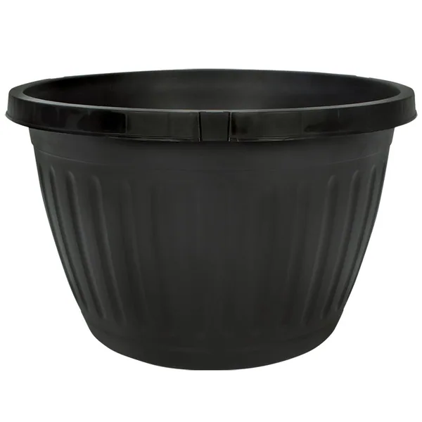 Dillen 10.00 Roman Saucerless Hanging Basket, Tag Slot, White, 10in D x 6.12in H, 1.50Gal (5.67L) — Case of 50