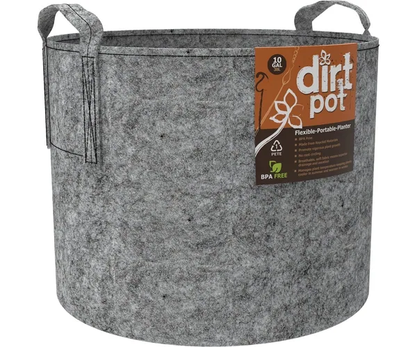Dirt Pot Flexible Portable Planter, Grey