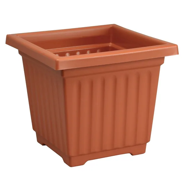 DLN 15.00 Square Color Planter Clay (Case of 10)
