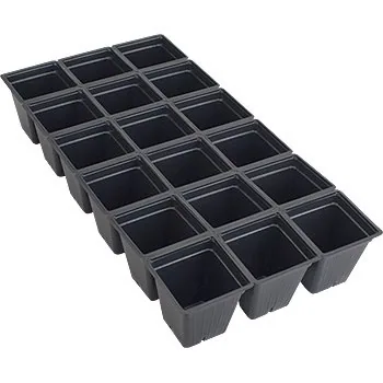 DLN Dps1801 Std Peren Sq Sht-O-Pots Black (Case of 100)