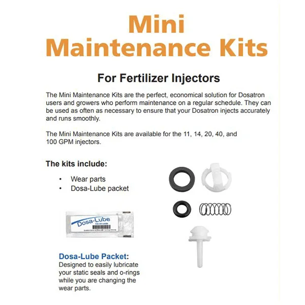 Dosatron International PJDI116MINI-H MAINTENANCE KIT FOR 14GPM - Image 2
