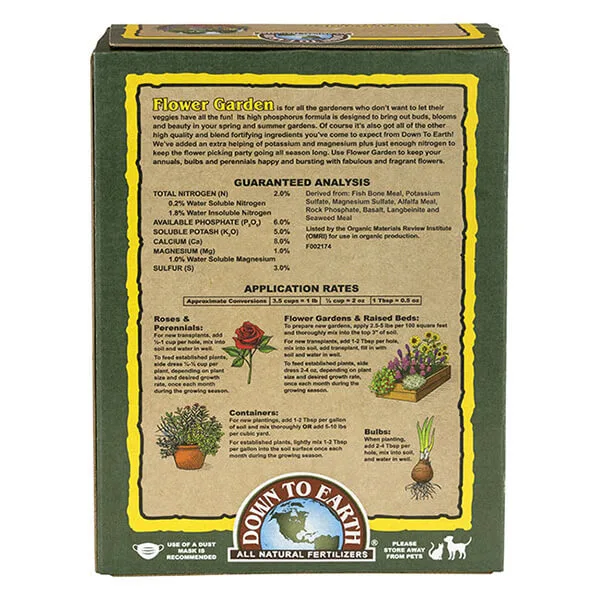 Down to Earth 1 lb Flower Garden 2-6-5 OMRI - Image 2