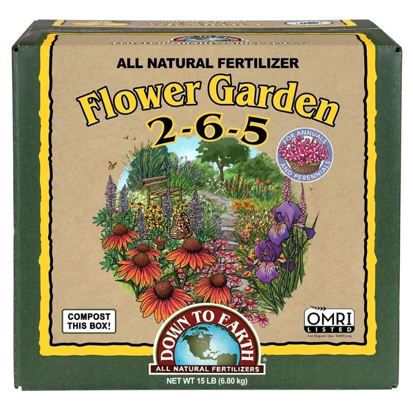 Down to Earth 15 lbs Flower Garden 2-6-5 OMRI