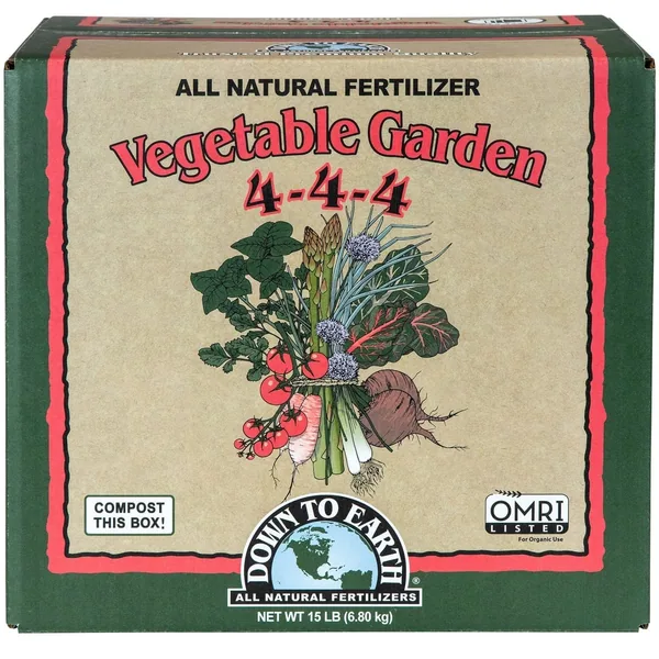 Down To Earth Distributors Box Vegetable Garden 4-4-4 (3pk of 5 lbs)