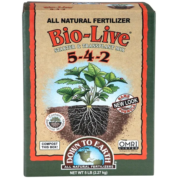 Down to Earth Fertilizer Bio Live 5-4-2 with Myco OMRI