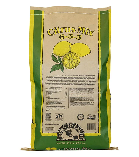 Down to Earth Fertilizer Citrus Mix 6-3-3 OMRI - Image 2