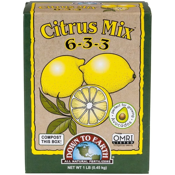 Down to Earth Fertilizer Mini Citrus Mix 6-3-3 OMRI