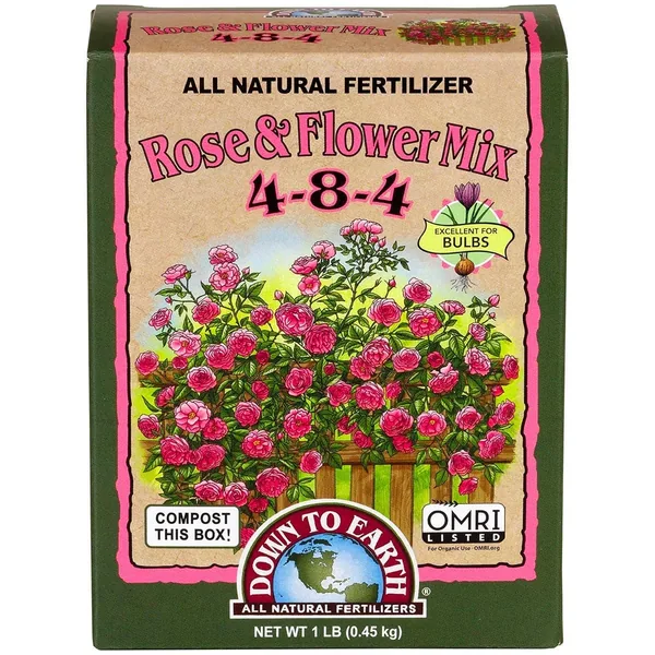 Down to Earth Fertilizer Mini Rose & Flower 4-8-4