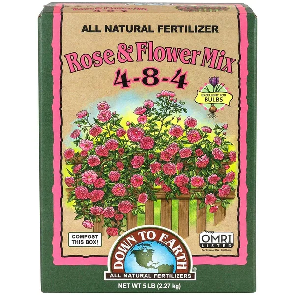 Down to Earth Fertilizer Rose & Flower Mix 4-8-4 OMRI