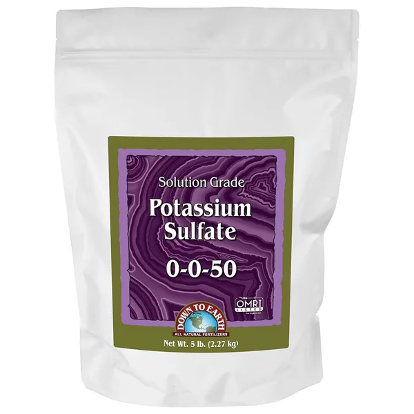Down to Earth Fertilizer Solution Grade Potass Sulfate 0-0-50 OMRI