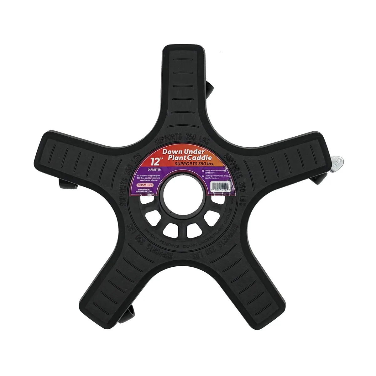 Down Under 12" Plant Caddie w/ 350 lbs Limit Black - Image 2