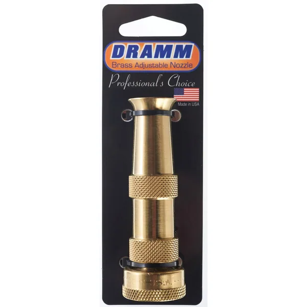 Dramm Adjustable Hose Nozzle Heavy Duty Brass Carded
