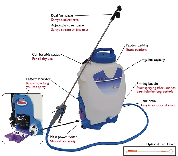 Dramm Corporation Back Pack Sprayer W/Lithium Ion Battery - Image 2
