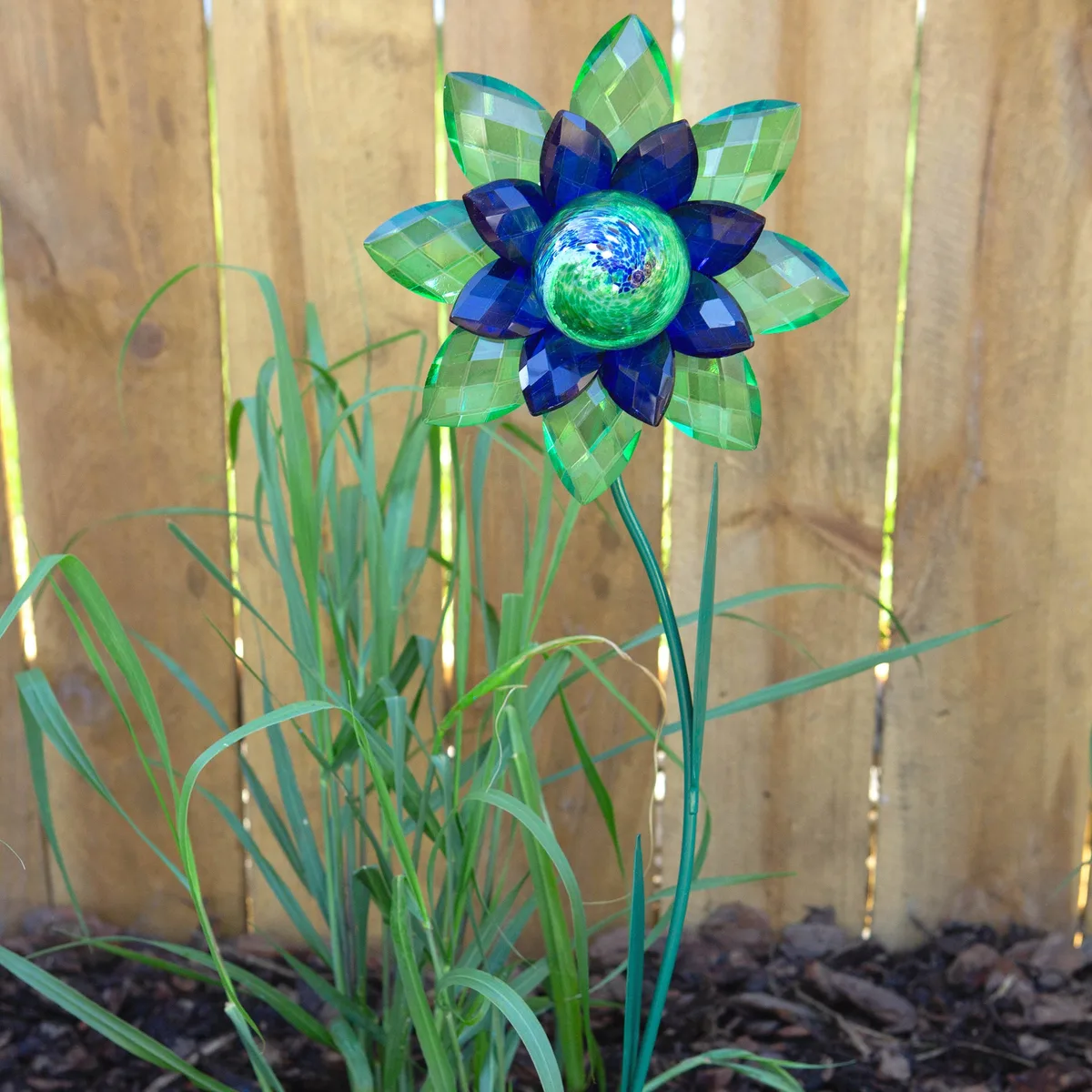 E-V Illuminarie Gem Flower Stake Iridescent - Image 2