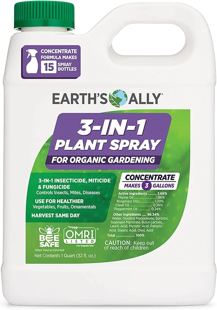 Earth's Ally 32oz 3-in-1 Plant Spray Concentrate - Image 2