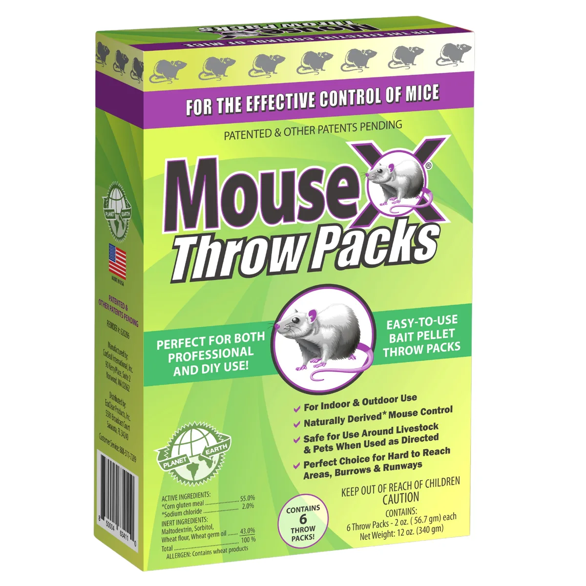 Ecoclear 12oz MouseX Bait Pellet Throw Pack Box - Image 2