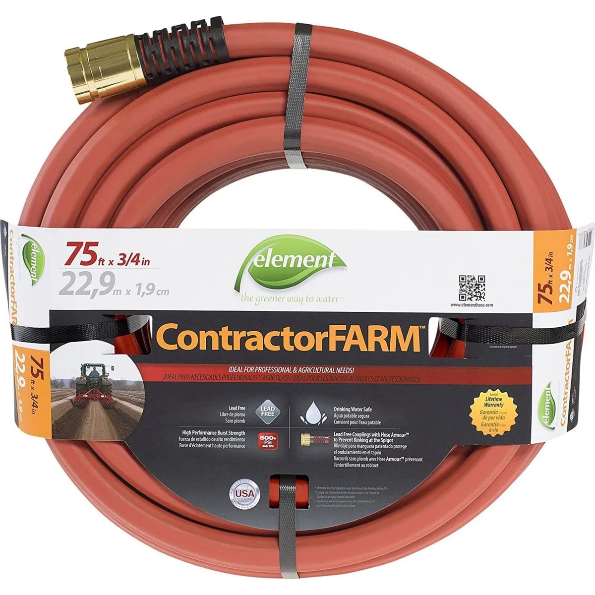 Element 3/4"x75' Contractor Farm Hose - Image 2