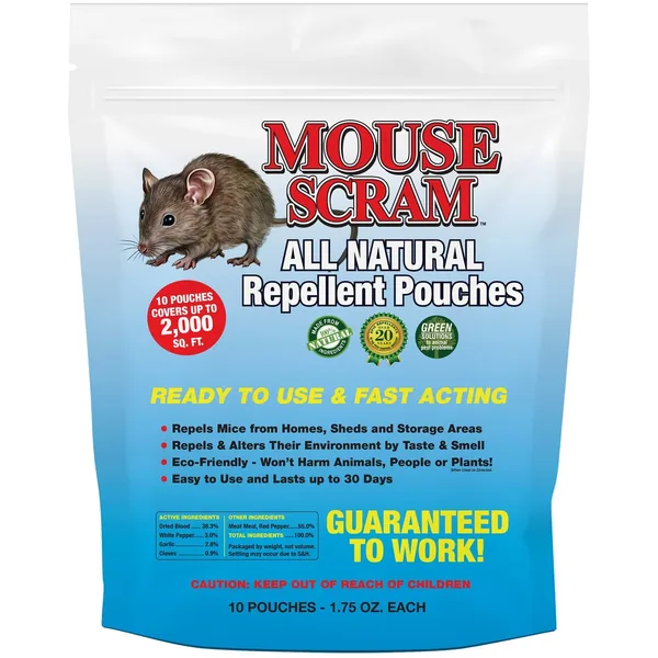 EPIC 10ct 1.75oz Mouse Scram Repellent Pouch