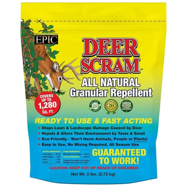 EPIC 2 lbs Deer Scram Repellent Granules Resealable Bag