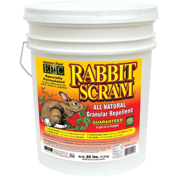 Epic 25 lbs Rabbit Scram Repellent Granular White Pail