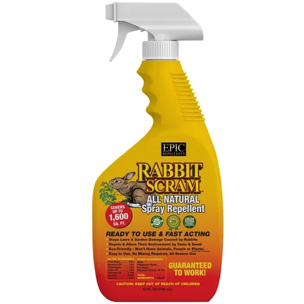 EPIC 32oz Rabbit Scram Liquid Repellent Ready to Use with Trigger Spray - Image 2