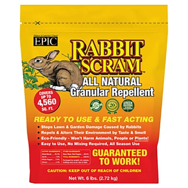 EPIC 6 lbs Rabbit Scram Repellent Granules Resealable Bag - Image 2