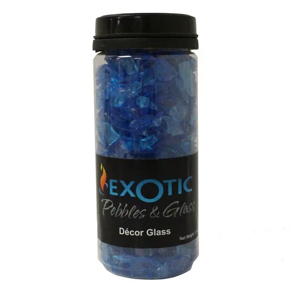 Exotic Pebbles 1.48 lbs Jar Turquoise Glass - Image 2