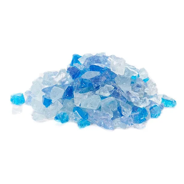 Exotic Pebbles 12 lbs Fire Glass Bahama Blend 1/2"